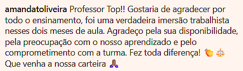 Depoimento Aluno